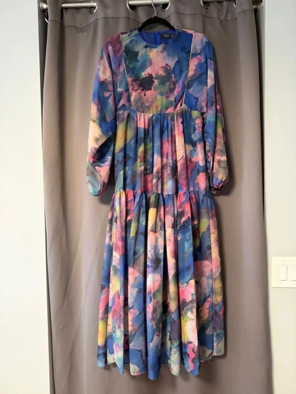 Artistic-style cotton and linen elegant dress
